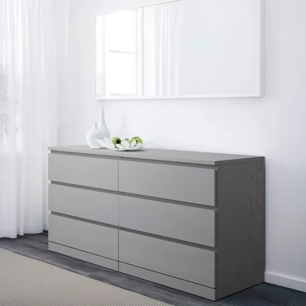 Comodă Ikea Malm 78 x 160 x 48 / MDF / Gray photo 2