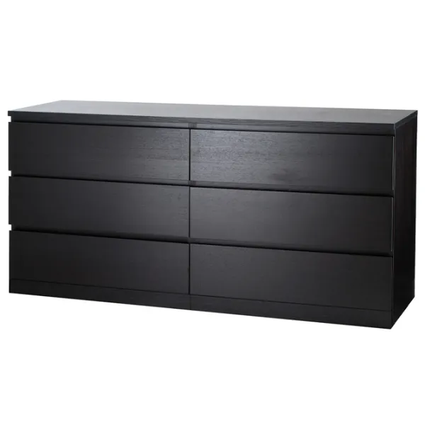 Comodă Ikea Malm 78 x 160 x 48 / MDF / Negru-maro photo 1 Comodă Ikea Malm 78 x 160 x 48 / MDF / Negru-maro photo 1