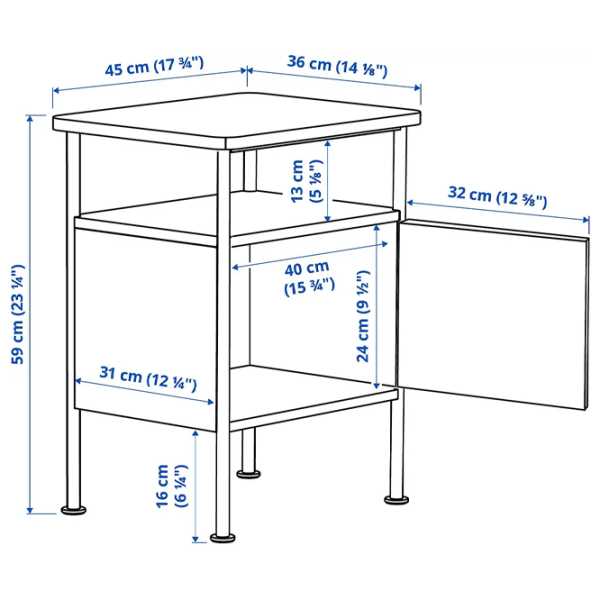 Noptiere Ikea Grafjallet 59 x 45 x 36 / PAL / Grafit photo 2 Noptiere Ikea Grafjallet 59 x 45 x 36 / PAL / Grafit photo 2