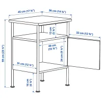 Тумбочки Ikea Grafjallet 59 x 45 x 36см / ЛДСП / Графитовый photo 2
