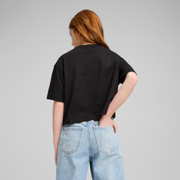 Футболка для девочек Puma Ess Graphic Short Length  / Черный photo 4 Футболка для девочек Puma Ess Graphic Short Length  / Черный photo 4