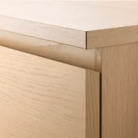 Comodă Ikea Malm 123 x 80 x 48 / MDF / Stejar alb photo 4
