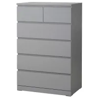 Comodă Ikea Malm 123 x 80 x 48 / MDF / Gray