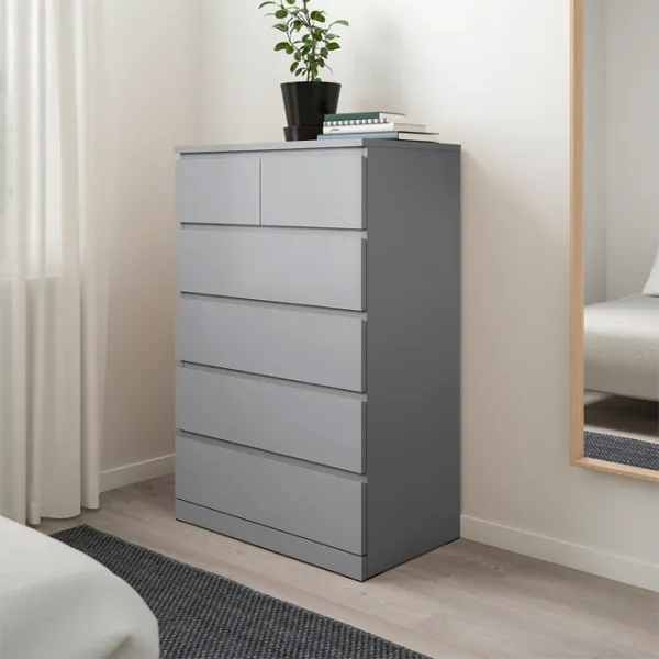 Comodă Ikea Malm 123 x 80 x 48 / MDF / Gray photo 2 Comodă Ikea Malm 123 x 80 x 48 / MDF / Gray photo 2