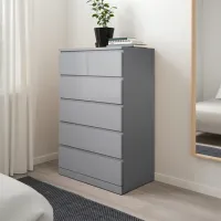 Comodă Ikea Malm 123 x 80 x 48 / MDF / Gray photo 2