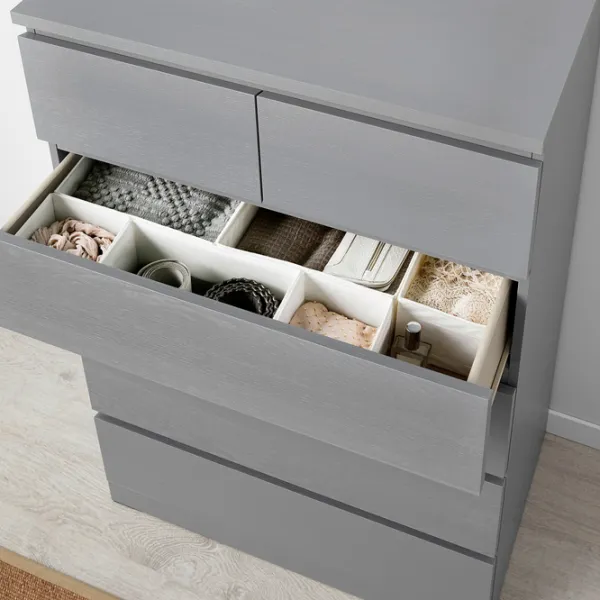 Comodă Ikea Malm 123 x 80 x 48 / MDF / Gray photo 3 Comodă Ikea Malm 123 x 80 x 48 / MDF / Gray photo 3
