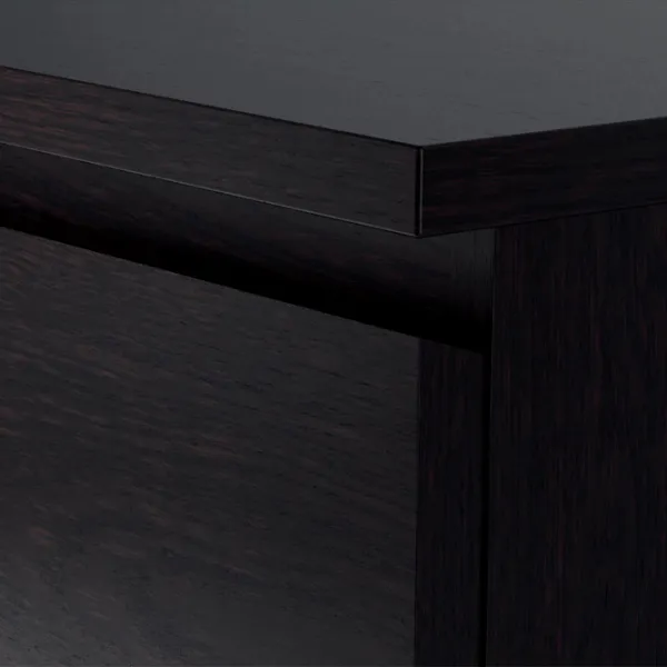 Comodă Ikea Malm 123 x 80 x 48 / MDF / Negru-maro photo 2