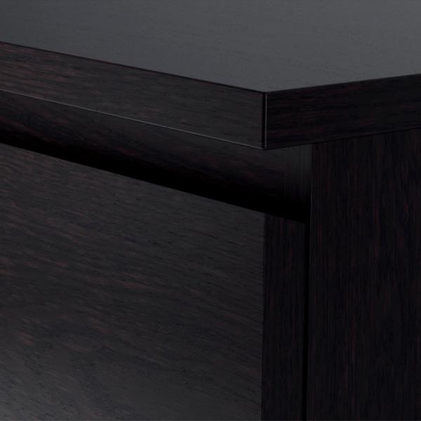 Comodă Ikea Malm 123 x 80 x 48 / MDF / Negru-maro photo 2