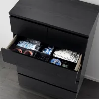 Comodă Ikea Malm 123 x 80 x 48 / MDF / Negru-maro photo 3