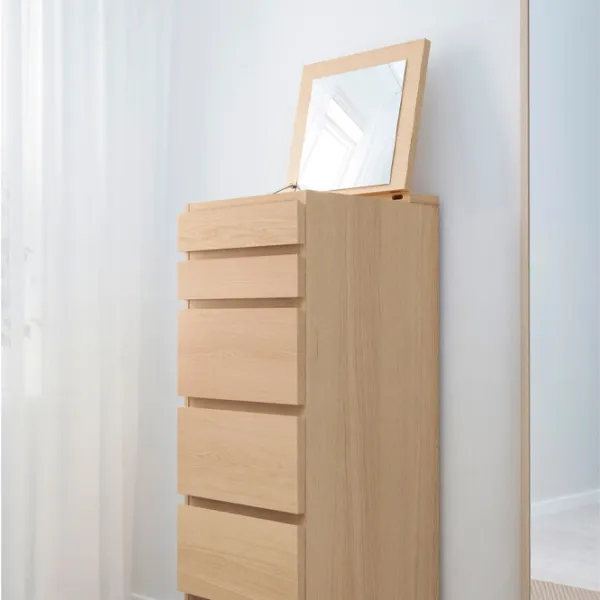 Комод Ikea Malm 123 x 40 x 48.5см / МДФ / Дуб белый photo 2