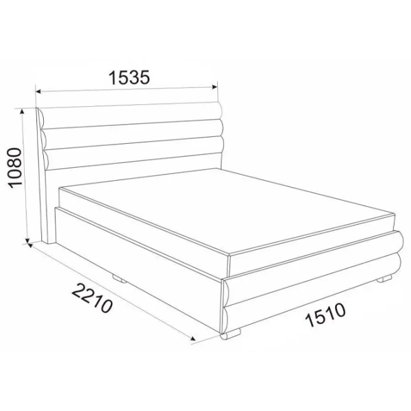 Кровать Ambianta KOSMO 140 x 200 см / ЛДСП / Бежевый photo 3