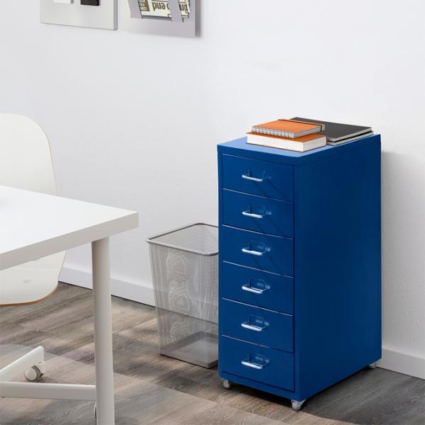Comodă Ikea Helmer 69 x 28 x 44 / MDF / Blue photo 2
