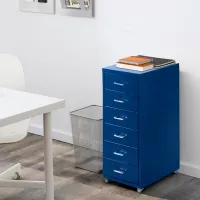 Comodă Ikea Helmer 69 x 28 x 44 / MDF / Blue photo 2