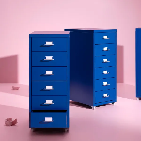 Comodă Ikea Helmer 69 x 28 x 44 / MDF / Blue photo 3