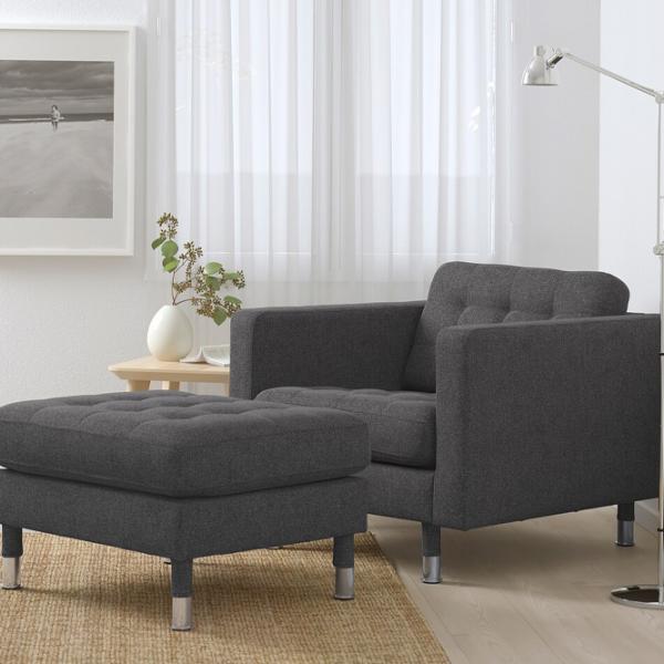 Fotoliu moale Ikea Landskrona Dark Gray / Stofă  photo 3 Fotoliu moale Ikea Landskrona Dark Gray / Stofă  photo 3