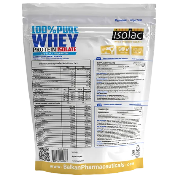Proteină Balkan Pharmaceuticals 100% Pure Whey Protein Isolate 800 g () praf / Ciocolată, Cocos photo 2 Proteină Balkan Pharmaceuticals 100% Pure Whey Protein Isolate 800 g () praf / Ciocolată, Cocos photo 2