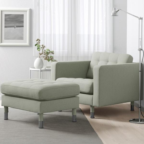 Fotoliu moale Ikea Landskrona  Light Green / Stofă  photo 2 Fotoliu moale Ikea Landskrona  Light Green / Stofă  photo 2