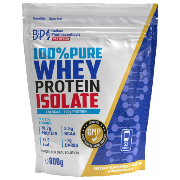 Proteină Balkan Pharmaceuticals 100% Pure Whey Protein Isolate 800 g () praf / Alune  photo 1 Proteină Balkan Pharmaceuticals 100% Pure Whey Protein Isolate 800 g () praf / Alune  photo 1