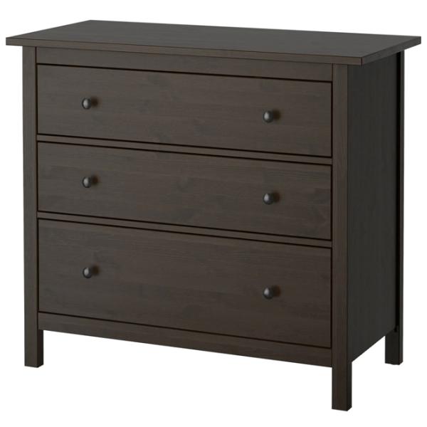 Комод Ikea Hemnes 96 x 108 x 50см / МДФ / Черно-коричневый photo 1