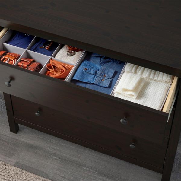 Комод Ikea Hemnes 96 x 108 x 50см / МДФ / Черно-коричневый photo 2