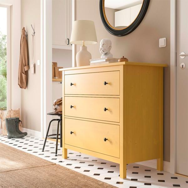 Comodă Ikea Hemnes 96 x 108 x 50 / MDF / Yellow photo 3