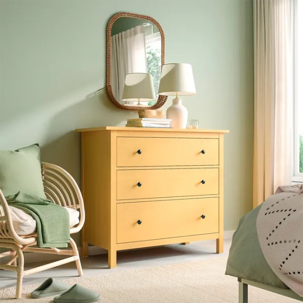 Comodă Ikea Hemnes 96 x 108 x 50 / MDF / Yellow photo 5