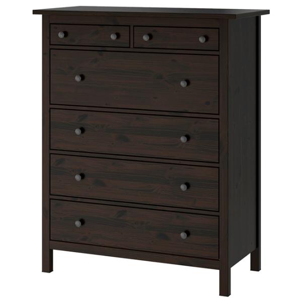Комод Ikea Hemnes 131 x 108 x 50см / МДФ / Черно-коричневый photo 1 Комод Ikea Hemnes 131 x 108 x 50см / МДФ / Черно-коричневый photo 1