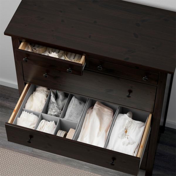 Комод Ikea Hemnes 131 x 108 x 50см / МДФ / Черно-коричневый photo 3 Комод Ikea Hemnes 131 x 108 x 50см / МДФ / Черно-коричневый photo 3