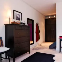 Comodă Ikea Hemnes 131 x 108 x 50 / MDF / Negru-maro photo 4