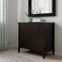 Комод Ikea Koppang 83 x 90 x 46см / МДФ / Черно-коричневый photo 2