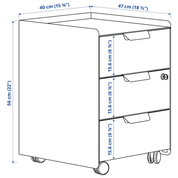 Комод Ikea Trotten 56 x 40 x 47см / Сталь / Антрацит photo 4