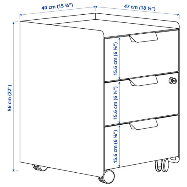 Комод Ikea Trotten 56 x 40 x 47см / Сталь / Антрацит photo 4
