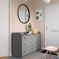 Comodă Ikea Hauga 84 x 138 x 46 / MDF / Gray photo 3
