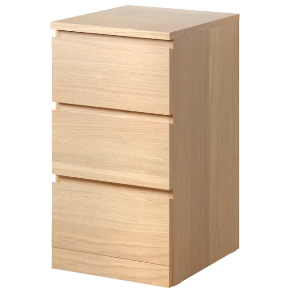 Комод Ikea Malm 78 x 40 x 48см / МДФ / Дуб Беленый photo 1