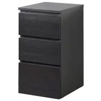 Комод Ikea Malm 78 x 40 x 48см / МДФ / Черно-коричневый