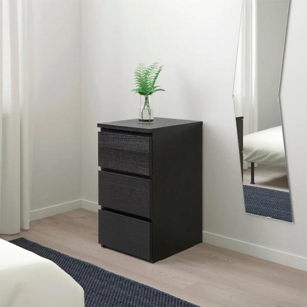 Комод Ikea Malm 78 x 40 x 48см / МДФ / Черно-коричневый photo 4