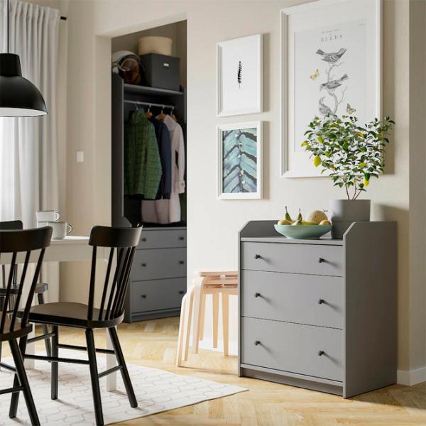 Comodă Ikea Hauga 84 x 70 x 46 / PAL / Gray photo 5