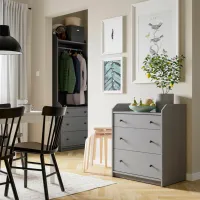 Комод Ikea Hauga 84 x 70 x 46см / ДСП / Серый photo 5