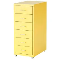 Comodă Ikea Helmer 69 x 28 x 44 / Metal / Yellow