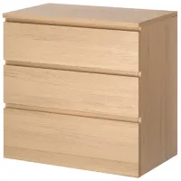 Комод Ikea Malm 78 x 80 x 48см / МДФ / Дубовый Шпон