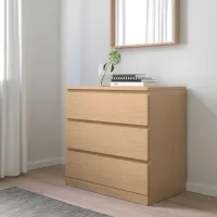 Comodă Ikea Malm 78 x 80 x 48 / MDF / Oak Veneer photo 3