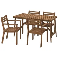 Набор мебели для террасы Ikea Askholmen Дерево / Дерево / Дерево / Коричневый