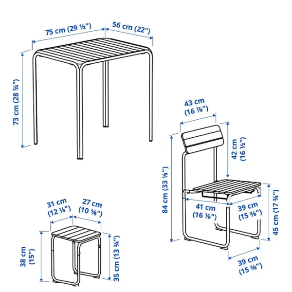 Set mobilă grădină Ikea Furuon 2  Metal / Lemn / Lemn / Brown photo 2 Set mobilă grădină Ikea Furuon 2  Metal / Lemn / Lemn / Brown photo 2