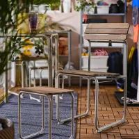 Набор садовой мебели Ikea Furuon 2 Металл / Дерево / Дерево / Коричневый photo 3