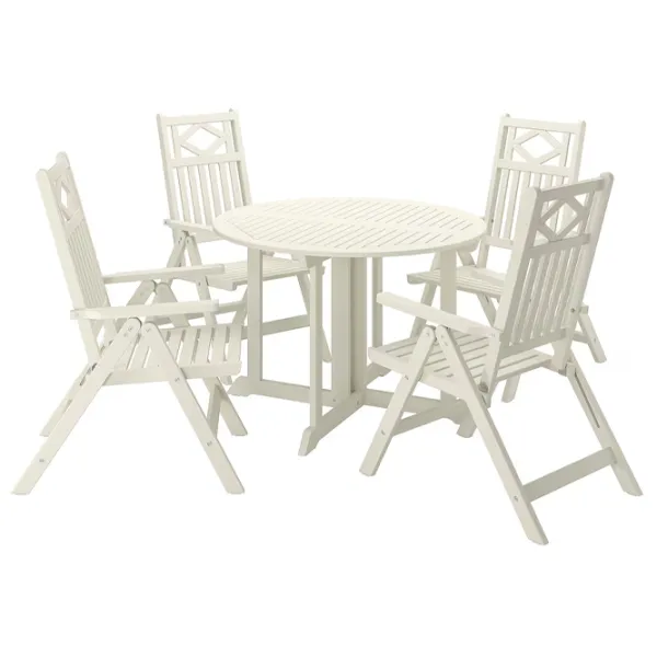 Set mobilă grădină Ikea Bondholmen 4  Lemn / Lemn / Lemn / Cream photo 1