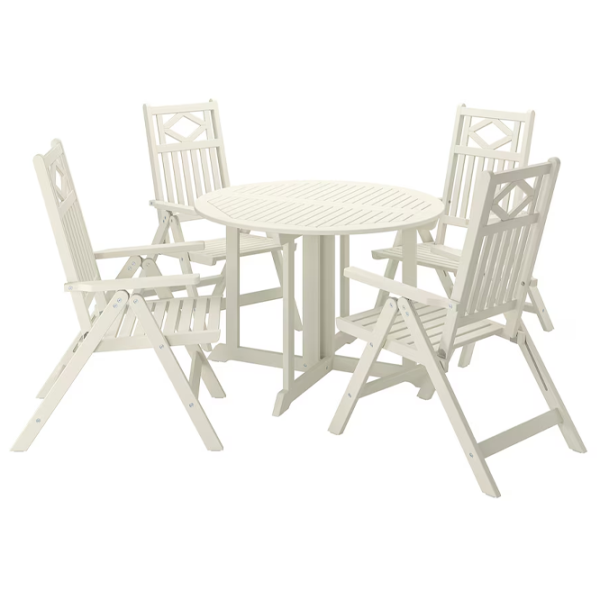 Set mobilă grădină Ikea Bondholmen 4  Lemn / Lemn / Lemn / Cream photo 1