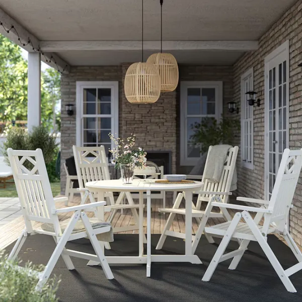 Set mobilă grădină Ikea Bondholmen 4  Lemn / Lemn / Lemn / Cream photo 5