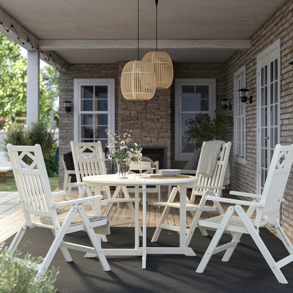 Set mobilă grădină Ikea Bondholmen 4  Lemn / Lemn / Lemn / Cream photo 5