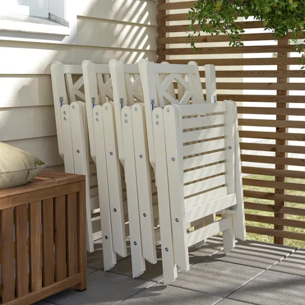 Set mobilă grădină Ikea Bondholmen 4  Lemn / Lemn / Lemn / Cream photo 6