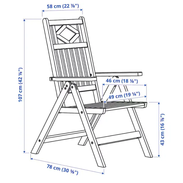 Set mobilă grădină Ikea Bondholmen/Jarpon/Duvholmen Lemn / Lemn / Lemn / Cream photo 3